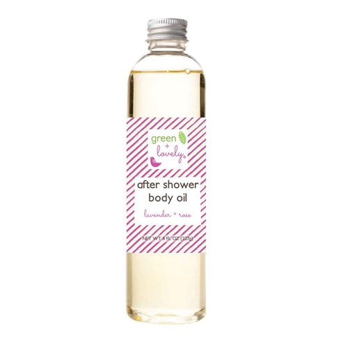 Green + Lovely After Shower Body Oil Lavender Rose