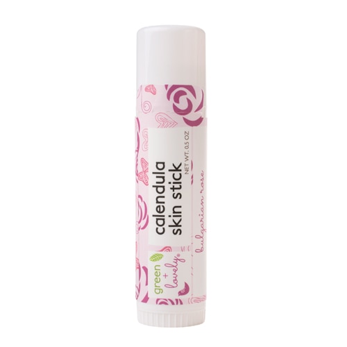 Green + Lovely Calendula Skin Lotion Stick Bulgarian Rose