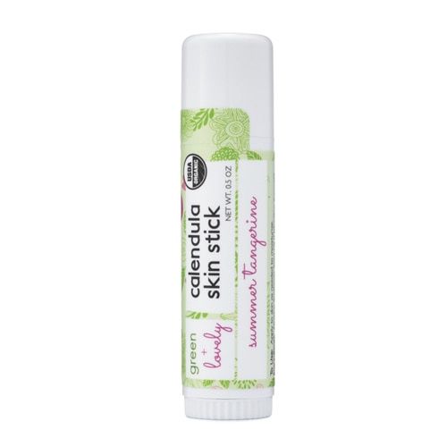 Green + Lovely Calendula Skin Lotion Stick Summer Tangerine