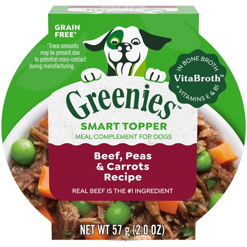 Greenies Smart Topper Wet Dog Food Mix-In Beef Peas & Carrots