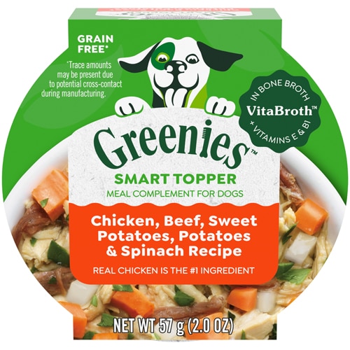 Greenies Smart Topper Wet Dog Food Mix-In Chicken Beef Sweet Potatoes Potatoes & Spinach
