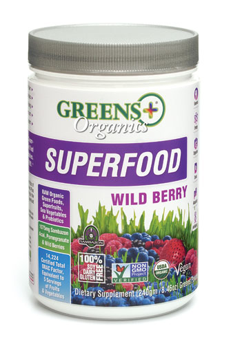 Greens Plus Organics Superfood Drink Mix Wild Berry