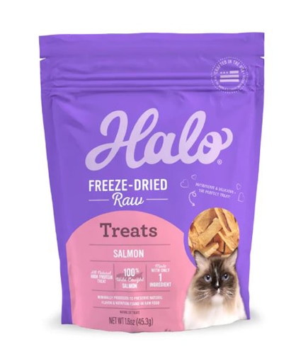 Halo 100% Wild Caught Salmon Freeze-Dried Raw Cat Treats