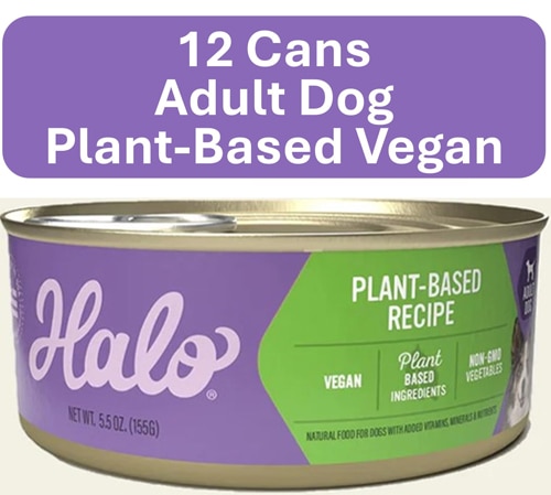 Halo Adult Dog Wet Food Vegan 5.5 oz Plant-Based Recipe