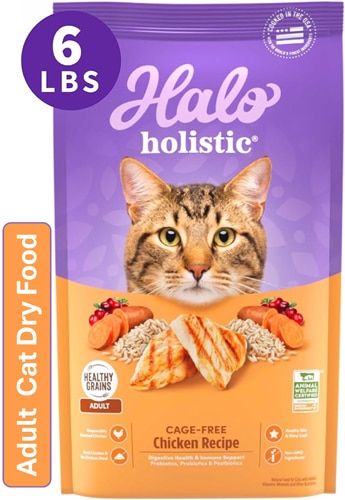 Halo Holistic Adult Cat Dry Food Cage-Free Chicken Recipe