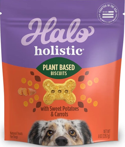 Halo Holistic Dog Treats Plant Based Biscuits Sweet Potatos & Carrots
