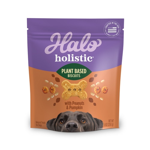 Halo Holistic Plant Based Dog Biscuits Peanuts & Pumpkin