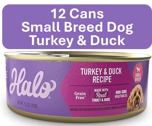 Halo Small Breed Dog Wet Food Grain-Free 5.5 oz Turkey & Duck Recipe