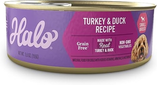Halo Small Breed Dog Wet Food Grain-Free Turkey & Duck Recipe