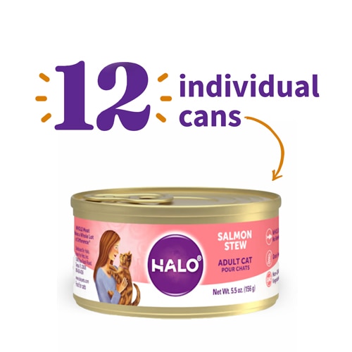 Halo Wet Cat Food Grain-Free Salmon Stew