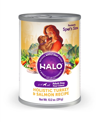 Halo Wet Dog Food Grain-Free Holistic Turkey & Salmon Recipe