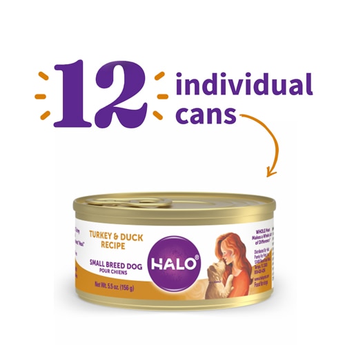 Halo Wet Dog Food Grain-Free Small Breed Turkey & Duck Recipe