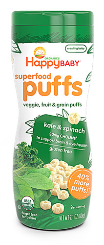 Happy Baby Organic Superfood Puffs Crawling Baby Snack Kale & Spinach