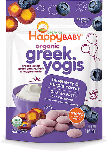 Happy Baby Organic Yogis Crawling Baby Blueberry & Purple Carrot