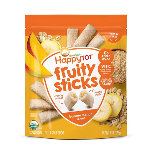 Happy Tot Organic Fruity Sticks 2+ Years Banana Mango & Oat