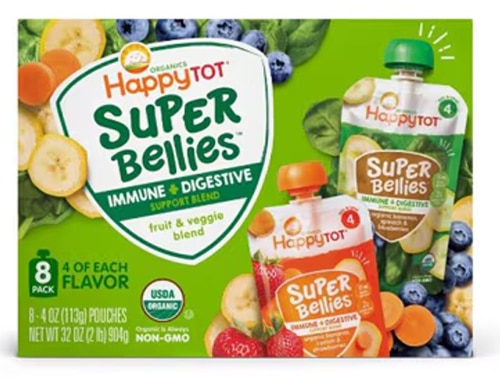 Happy Tot Organic Super Bellies Fruit & Veggie Blend 2+ Years