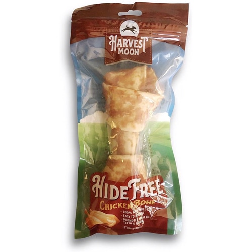 Harvest Moon Dog Chew Treat Hide-Free 8" Bone Chicken