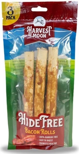 Harvest Moon Dog Chew Treat Hide-Free Retriever Rolls Bacon