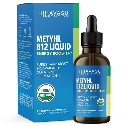 Havasu Nutrition Organic Methyl - Methylcobalamin B12 Liquid Strawberry