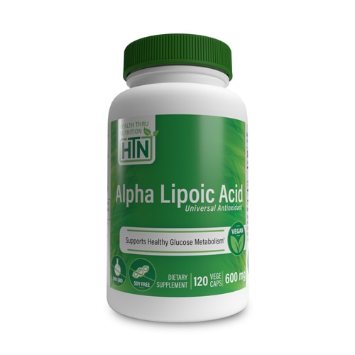 Health Thru Nutrition Alpha Lipoic Acid ALA Vegan Certified Non-GMO