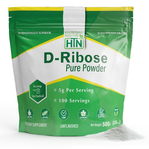 Health Thru Nutrition D-Ribose Pure Non-GMO Bulk Powder