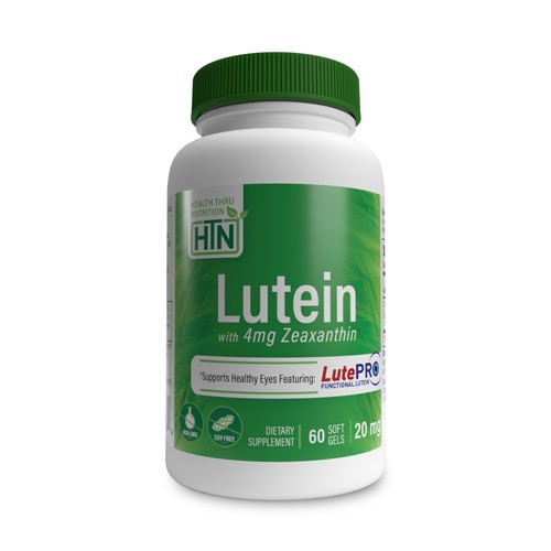 Health Thru Nutrition Lutein 20 mg Zeaxanthin 4 mg As All-Tans LutePro Non-GMO