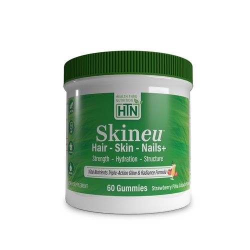 Health Thru Nutrition Skineu Hair - Skin - Nails+ Gummies Strawberry Pina Colada