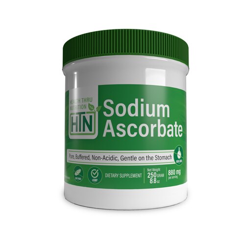 Health Thru Nutrition Sodium Ascorbate Powder 250 gram Buffered Vitamin-C Non-GMO