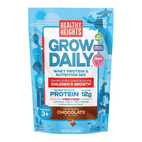 Healthy Heights Grow Daily Kids Protein Powder Nutrition Mix 3+ Years Chocolate
