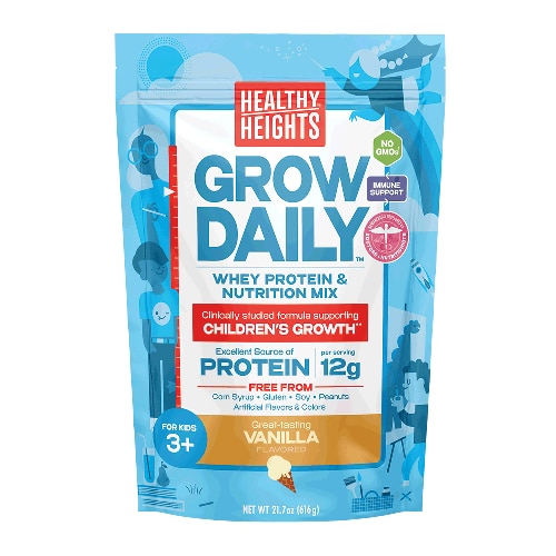 Healthy Heights Grow Daily Kids Protein Powder Nutrition Mix 3+ Years Vanilla