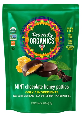 Heavenly Organics Honey Patties Chocolate Mint