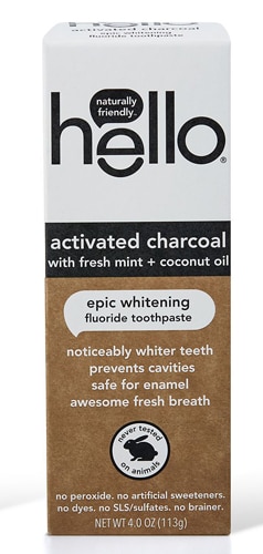 Hello Activated Charcoal Epic Whitening Fluoride Toothpaste