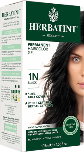 Herbatint Permanent Hair Color Gel 1N Black