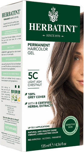 Herbatint Permanent Hair Color Gel 5C Light Ash Chestnut