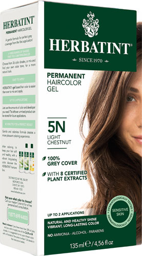 Herbatint Permanent Hair Color Gel 5N Light Chestnut