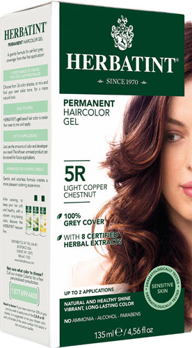 Herbatint Permanent Hair Color Gel 5R Light Copper Chestnut