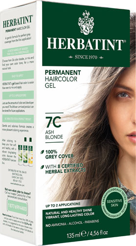 Herbatint Permanent Hair Color Gel 7C Ash Blonde