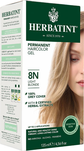 Herbatint Permanent Hair Color Gel 8N Light Blonde