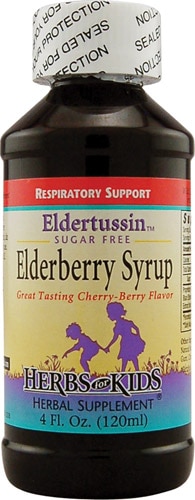 Herbs For Kids Eldertussin™ Sugar Free Elderberry Syrup Cherry Berry