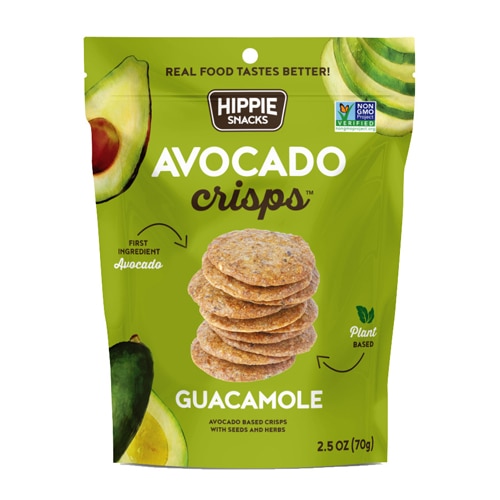 Hippie Snacks Avocado Crisps Guacamole