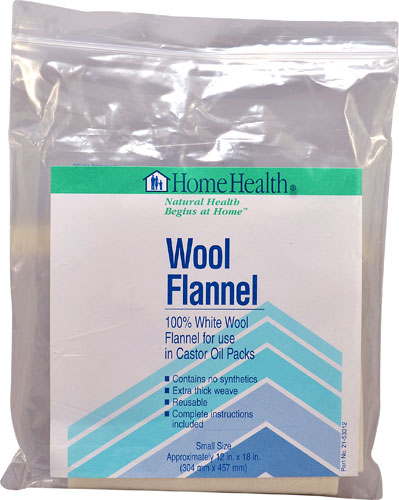 Home Health Wool Flannel For Castor Oil Packs - Small
