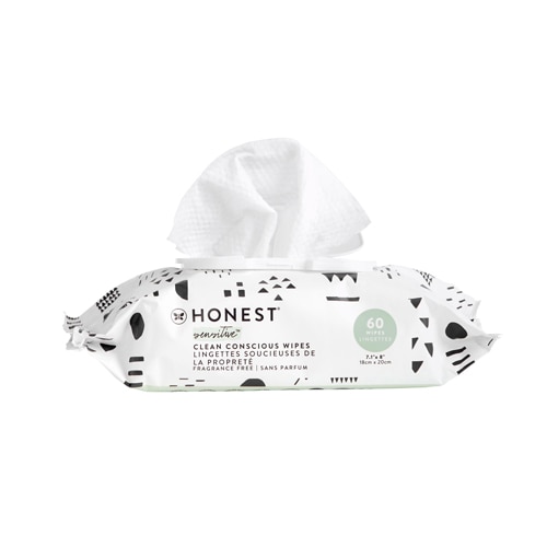 Honest Clean Conscious Wipes Sensitive Pattern Play Fragrance Free