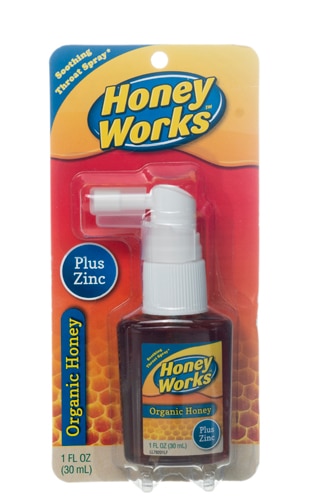 Honey Works Organic Honey Throat Spray plus Zinc