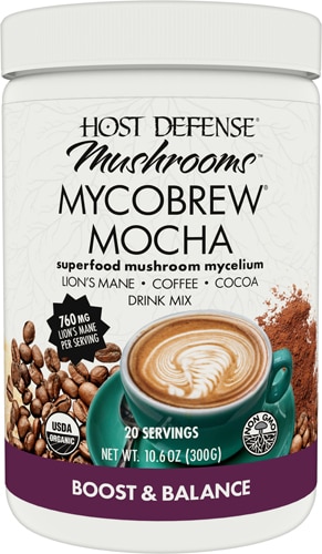 Host Defense Mushrooms MycoBrew Lion's Mane Drink Mix - Canister Mocha