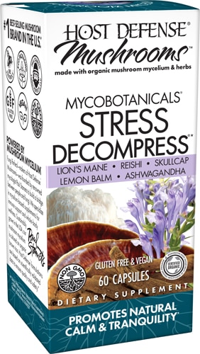 Host Defense Mushrooms Organic MycoBotanicals Stress Decompress Capsules