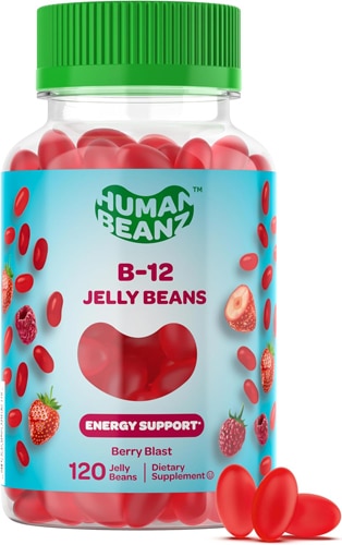 Human Beanz Vitamin B-12 Jelly Beans Energy Support Berry Blast