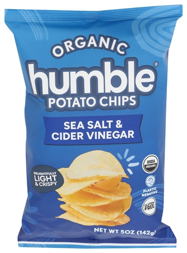 Humble Potato Chips Gluten Free Organic Light & Crispy Sea Salt And Cider Vinegar