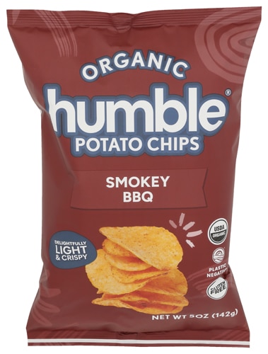 Humble Potato Chips Gluten Free Organic Light & Crispy Smokey BBQ