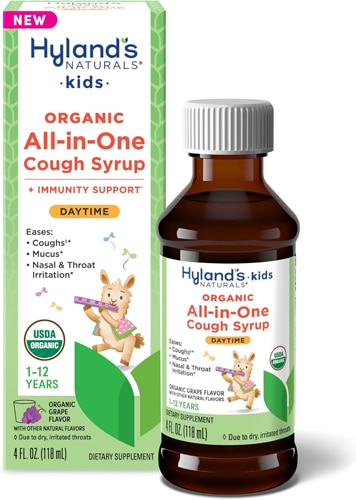 Hyland's Kids Organic All-In-One Cough Syrup Daytime Grape