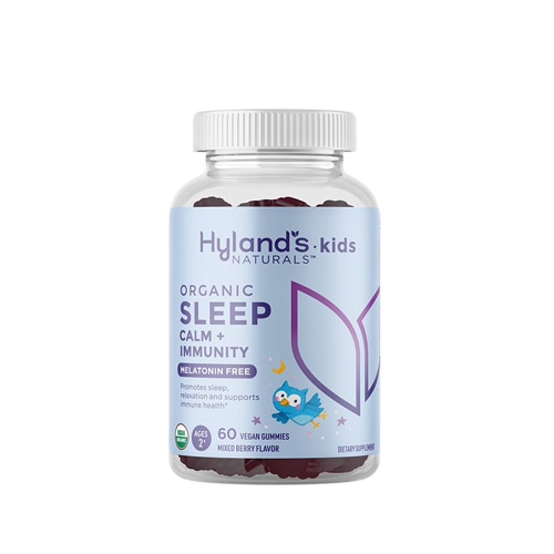 Hyland's Naturals Kids Organic Sleep Calm + Immunity Melatonin Free Gummies Mixed Berry